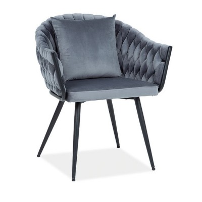 Стул SIGNAL NUVO VELVET Bluvel 14 серый/черный мат Стул SIGNAL NUVO VELVET Bluvel 14 серый/черный мат