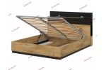 Кровать двуспальная 160 Quartz QZ-К160 с подъемным механизмом (Дуб нокс/Черный)  фабрика Интерлиния в Минске Кровать двуспальная 160 Quartz QZ-К160 с подъемным механизмом (Дуб нокс/Черный)  фабрика Интерлиния