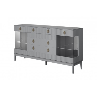 Тумба -бар Фарго 4 дв., 2 ящ. (Серый Шифер/Антрацит) фабрика Браво Мебель