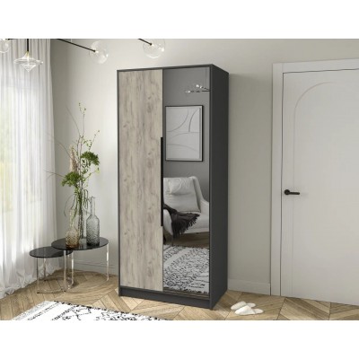 Шкаф комбинированный Концепт  КТ-Ш2(З) (Антрацит/Дуб серый) фабрика Интерлиния  