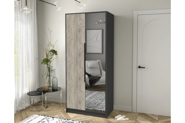 Шкаф комбинированный Концепт  КТ-Ш2(З) (Антрацит/Дуб серый) фабрика Интерлиния