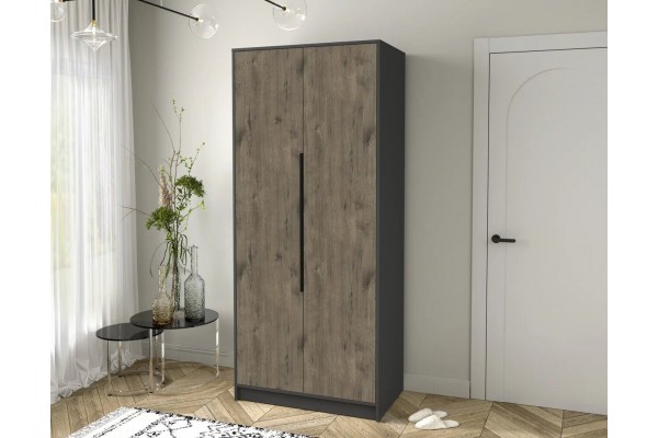 Шкаф комбинированный Концепт  КТ-Ш2 (Антрацит/Дуб веллингтон) фабрика Интерлиния