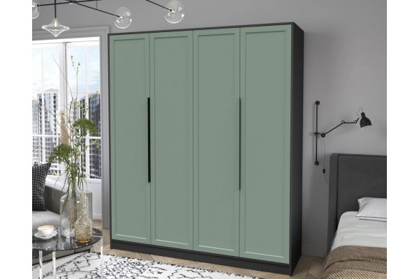 Шкаф комбинированный Концепт Тренд КТ-Ш4 (Антрацит/мята) фабрика Интерлиния