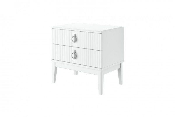 Тумба прикроватная Фарго (Белый снег/Лак Белый) фабрика Браво Мебель