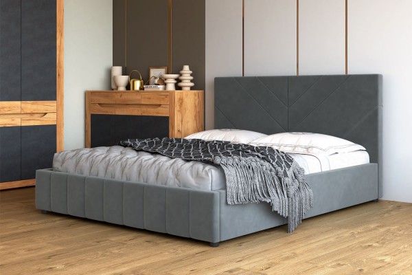 Кровать  Нельсон Линия с подъёмным механизмом 160х200 (вариант 2) фабрика Браво Мебель