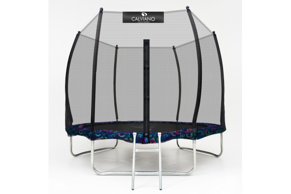 Батут пружинный с защитной сеткой Calviano 252 см - 8ft OUTSIDE master smile