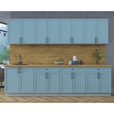 Готовая кухня Тренд Soft-touch 2,9А (Океан/Океан) фабрика Интерлиния Готовая кухня Тренд Soft-touch 2,9А (Океан/Океан) фабрика Интерлиния