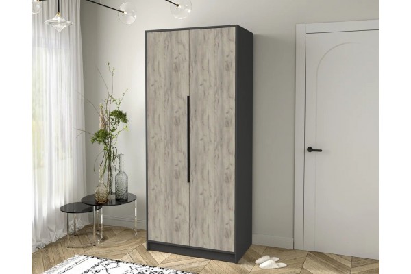 Шкаф комбинированный Концепт  КТ-Ш2 (Антрацит/Дуб серый) фабрика Интерлиния