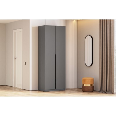 Шкаф NN Мебель ШК 5 (800) Графит серый Шкаф NN Мебель ШК 5 (800) Графит серый