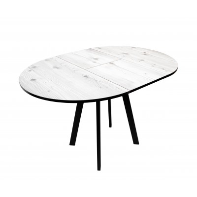 Стол ВВР Элип-2 Бискайская сосна/черный профиль, пластик Стол ВВР Элип-2 Бискайская сосна/черный профиль, пластик