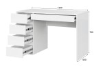 Стол компьютерный SV-МЕБЕЛЬ К №13 Белый глянец