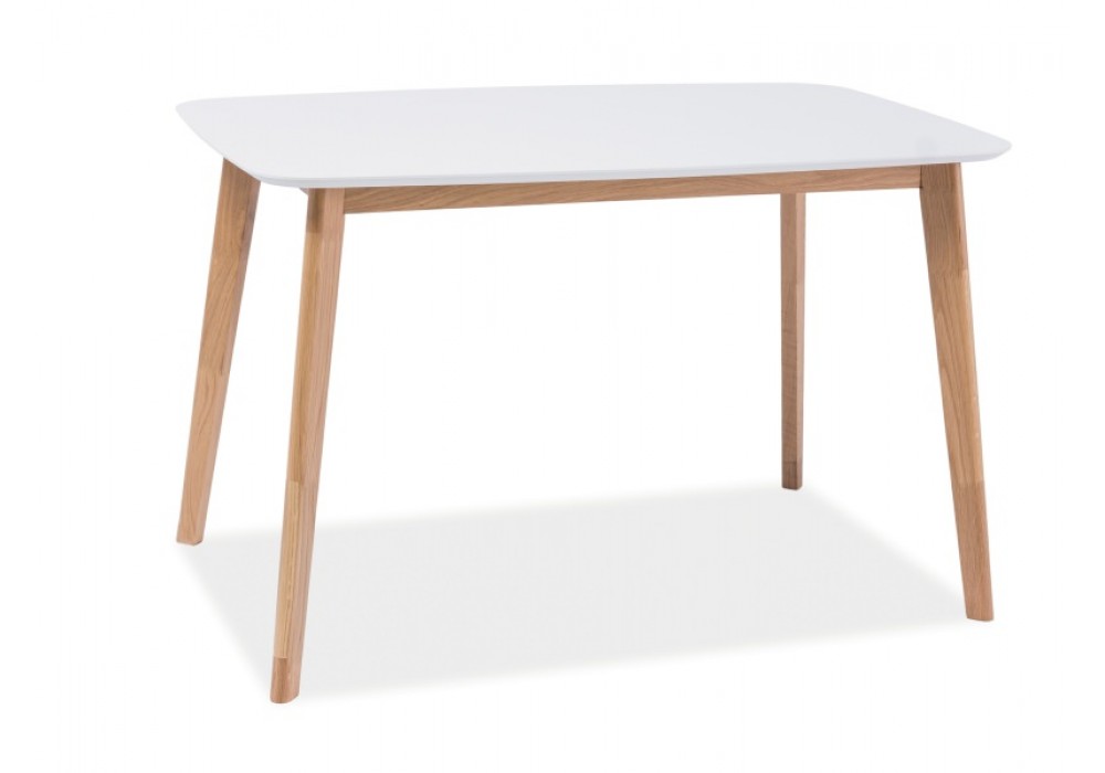 Стол обеденный SIGNAL MOSSO I  белый\дуб 75x120 в Минске Стол обеденный SIGNAL MOSSO I  белый\дуб 75x120