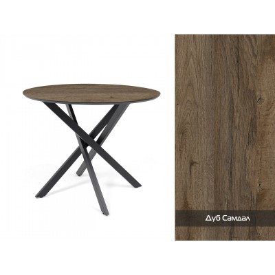 Обеденный стол Норд D1000 МДФ+пластик кромка эмаль (дуб сандал)