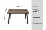 Обеденный стол Милан 01 1100х700 МДФ+пластик кромка эмаль (дуб сандал)