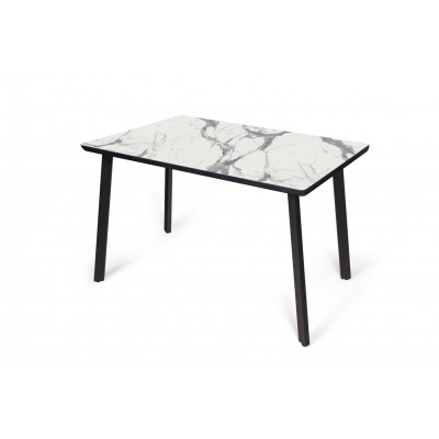Обеденный стол Милан 01 1100х700 МДФ+HPL пластик кромка эмаль (мрамор белый)