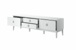 Тумба под телевизор Фарго ( Белый снег/Лак Белый)  фабрика Браво Мебель