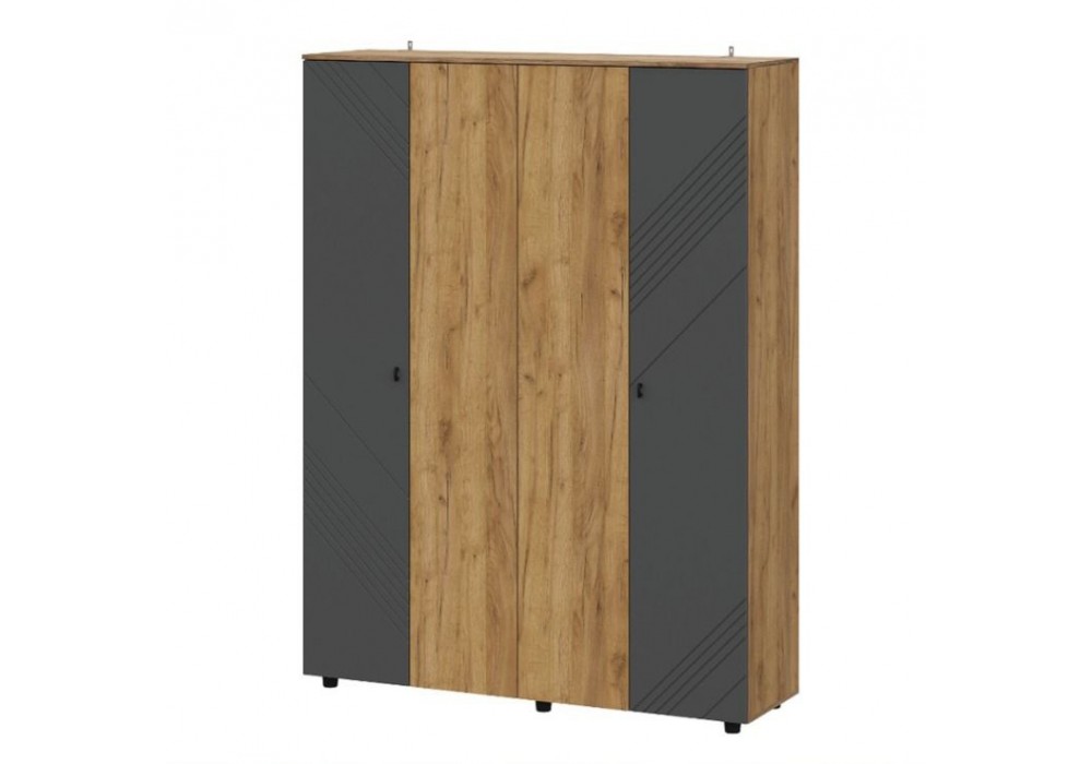Шкаф NN Мебель (МС Байкал К) Дуб Золотой/Графит, четырехстворчатый (SAFE) в Минске Шкаф NN Мебель (МС Байкал К) Дуб Золотой/Графит, четырехстворчатый (SAFE)