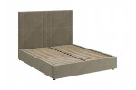 Кровать Клео с металлокаркасом (светло-серый) 160х200  фабрика БравоМебель