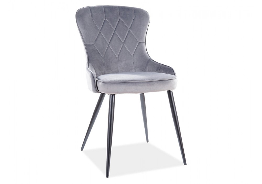 Стул SIGNAL LOTUS VELVET BLUVEL 14 серый/черный в Минске Стул SIGNAL LOTUS VELVET BLUVEL 14 серый/черный