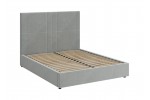 Кровать Клео с металлокаркасом (холодный серый) 160х200  фабрика БравоМебель