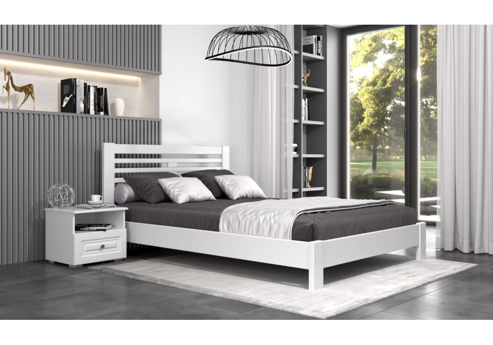 Кровать Линда (белый античный) 1400 фабрика Браво мебель