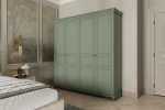 Шкаф для одежды ШР-4 Лорето (Зелёный самшит) фабрика Браво Мебель