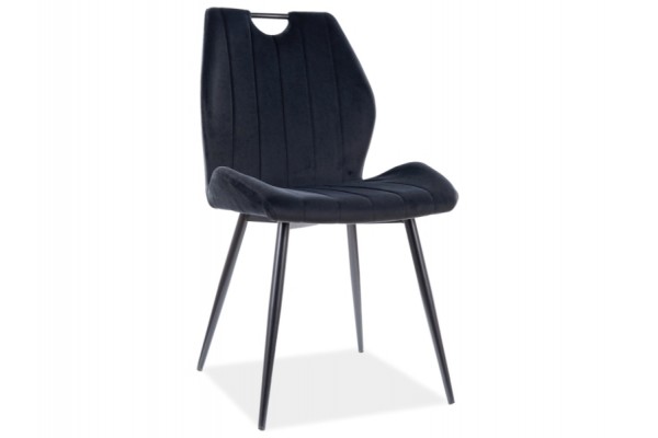 Стул SIGNAL ARCO VELVET BLUVEL 19 черный/черный