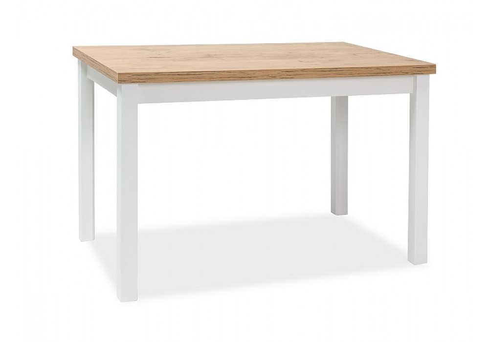 Стол обеденный SIGNAL ADAM 120 дуб ланселот/белый мат, 120/68/75 в Минске Стол обеденный SIGNAL ADAM 120 дуб ланселот/белый мат, 120/68/75