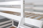 Кровать двухъярусная с наклонной лестницей Адель Белый полупрозрачный