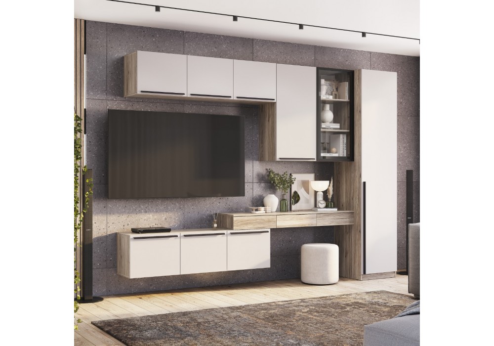 Гостиная Урбан (Комплект 2) - Дуб Смоки / Кашемир (BTS) в Минске Гостиная Урбан (Комплект 2) - Дуб Смоки / Кашемир (BTS)