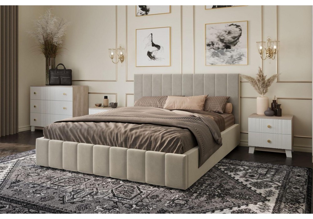 Кровать  Нельсон Вертикаль с подъёмным механизмом 160х200 (вариант 3) фабрика Браво Мебель в Минске Кровать  Нельсон Вертикаль с подъёмным механизмом 160х200 (вариант 3) фабрика Браво Мебель