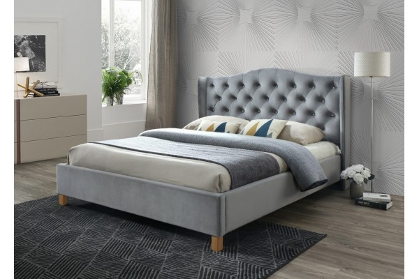 Кровать SIGNAL ASPEN VELVET серый, 160/200
