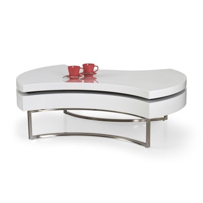 Стол журнальный HALMAR AUREA белый, 115/80/38 Стол журнальный HALMAR AUREA белый, 115/80/38