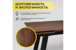 Стол САНГАЙ раздвижной 160(220)/80/80 (дуб мореный/черный)