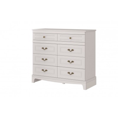 Комод  Лорето  8 ящиков (Персидский жемчуг/ Лак льняной ) фабрика Браво Мебель