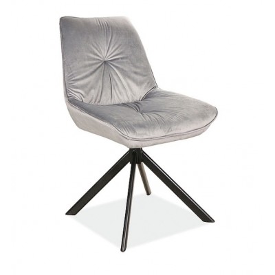 Стул SIGNAL BOOGIE I VELVET Bluvel 14 серый/черный мат Стул SIGNAL BOOGIE I VELVET Bluvel 14 серый/черный мат