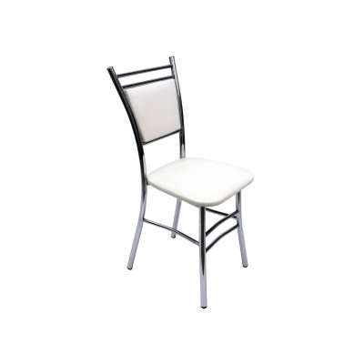 Стул ВВР Мажор белый/хром, экокожа Стул ВВР Мажор белый/хром, экокожа