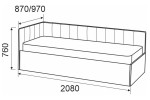 Кровать Мика с ПМ 90х200 универсальная Newtone Light GREY
