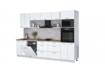 Кухонный гарнитур Мила Лайт 3.0-ПМ1 (Белый Платинум/Белый Платинум/Дуб бунратти) фабрика Интерлиния в Минске Кухонный гарнитур Мила Лайт 3.0-ПМ1 (Белый Платинум/Белый Платинум/Дуб бунратти) фабрика Интерлиния