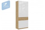 Шкаф Бостон ШК-001 - Дуб Крафт золотой / Белый глянец (МК Стиль)