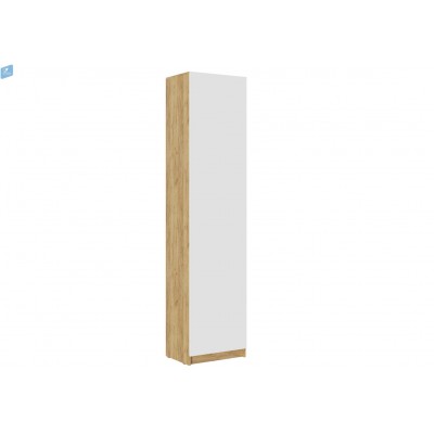 Пенал Бостон ШК-003 - Белый глянец/Дуб крафт золотой (МК Стиль)