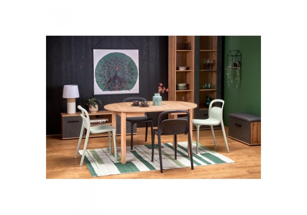 Стол обеденный HALMAR RINGO раскладной, дуб крафт/дуб крафт, 102-142/102/76 в Минске Стол обеденный HALMAR RINGO раскладной, дуб крафт/дуб крафт, 102-142/102/76