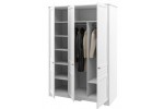 Шкаф для одежды МН-040-18 МС Денвер (Белый матовый/Белый) Мебель-Неман