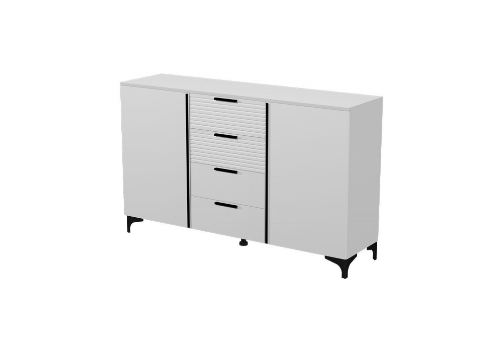 Комод  4 ящика, 2 двери Брента  (Белый)  фабрика Браво Мебель в Минске Комод  4 ящика, 2 двери Брента  (Белый)  фабрика Браво Мебель