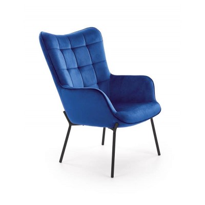Кресло HALMAR CASTEL темно-синий/черный