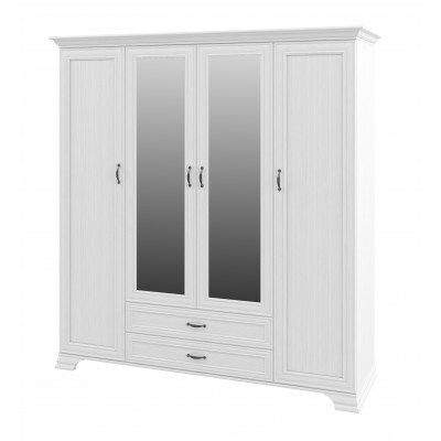 Шкаф для одежды МН-132-04 МС Юнона (Белый текстурный) Мебель-Неман