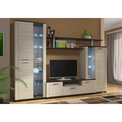 Гостиная Соло 10А (Венге / Дуб сонома светлый) МК Стиль Гостиная Соло 10А (Венге / Дуб сонома светлый) МК Стиль