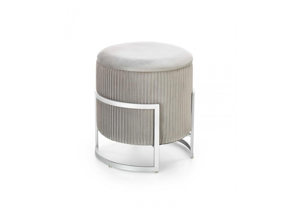 Пуф HALMAR CRICKET (светло-серый/хром) в Минске Пуф HALMAR CRICKET (светло-серый/хром)