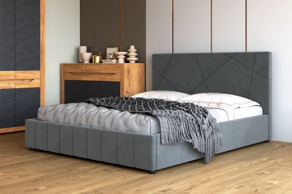 Кровать Браво Мебель Нельсон Абстракция с металлокаркасом 140х200  (вариант 2)