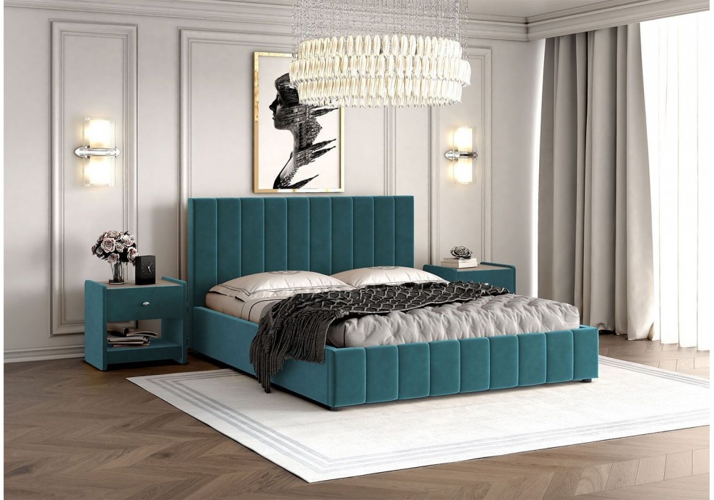  Кровать  Нельсон Вертикаль с металлокаркасом 140х200 (вариант 4) фабрика Браво Мебель